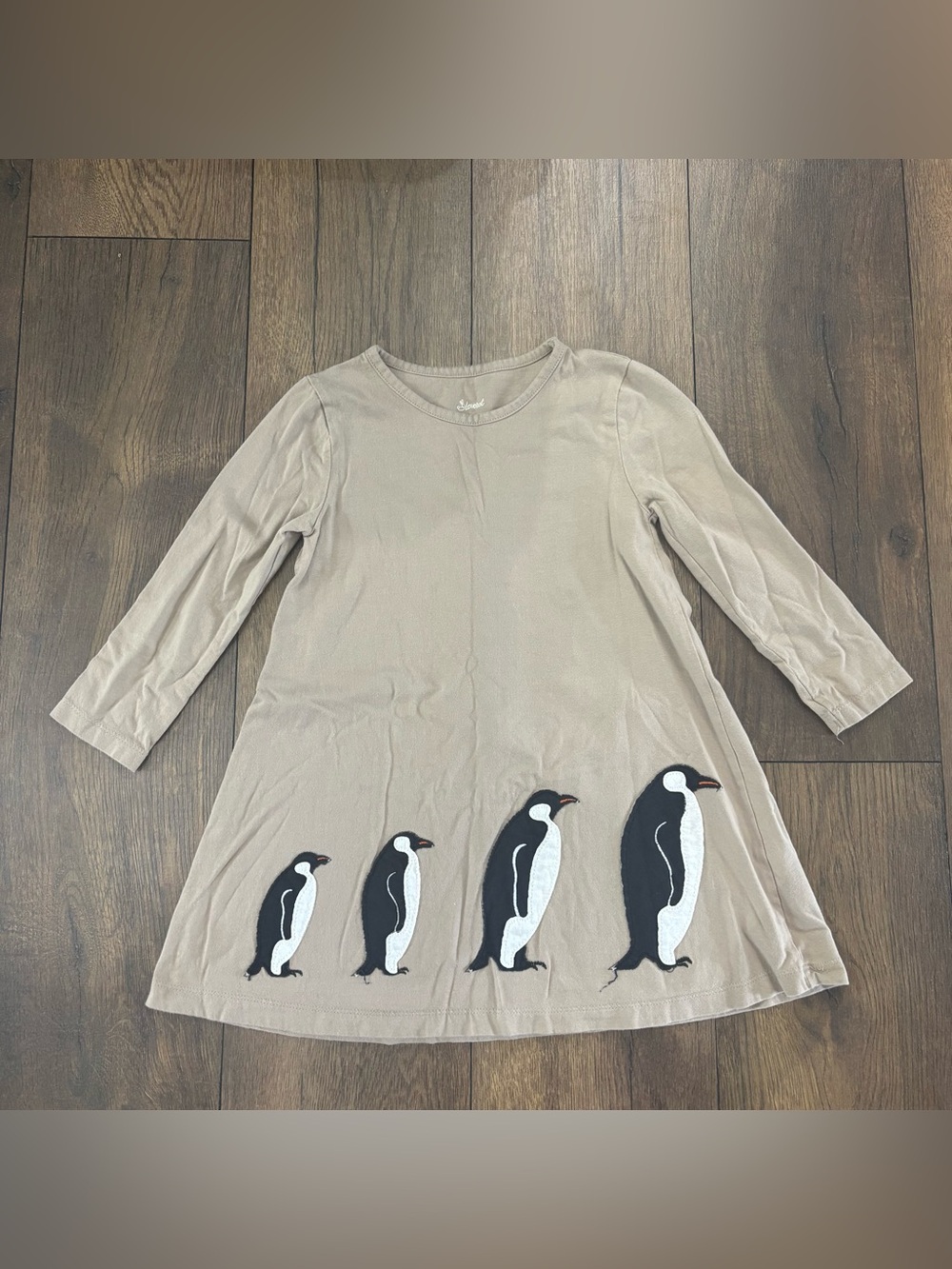 Leveret Penguin Appliqué Dress, Size 6